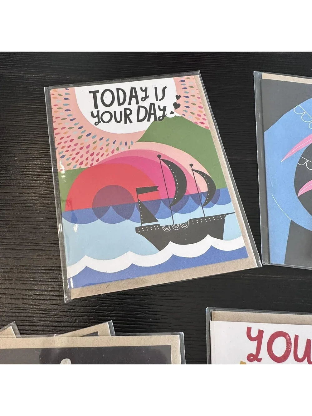 Lisa Congdon EM & Friends Greeting Card Lot of 9 Birthday Encouragement, New